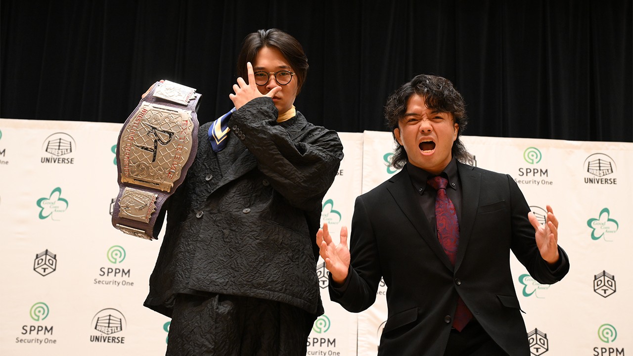 公開調印式】DDT EXTREME王者To-yが高鹿佑也とのV2戦に向け「僕は 