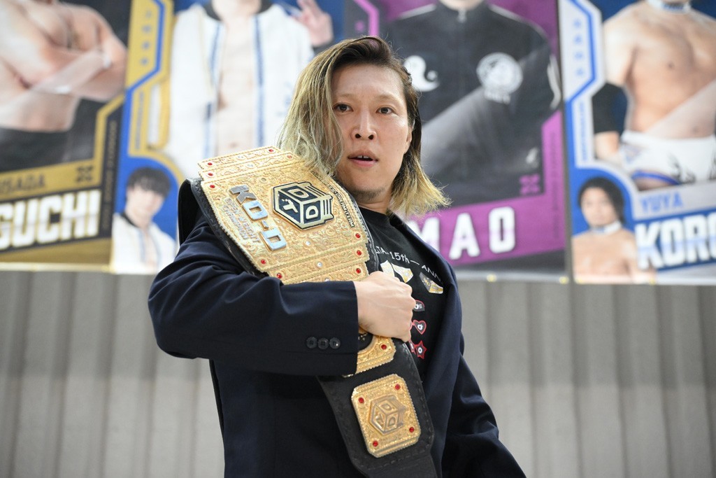 【公開記者会見】KO-D無差別級新王者・平田一喜が今後の展望を語るが……「（次期挑戦者は）なるべく弱めの方で。木曽レフェリーとか」