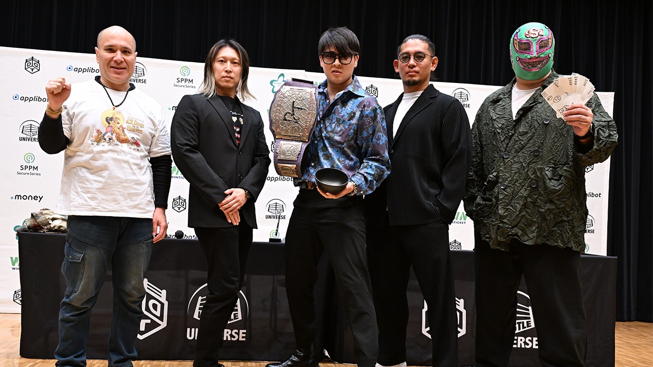 【公開調印式】11・3両国でのDDT EXTREME選手権5WAYマッチの試合形式は“目隠しデスマッチ”！　王者・To-y「令和のEXTREMEをこのオジサンたちにぶつけてやる！」