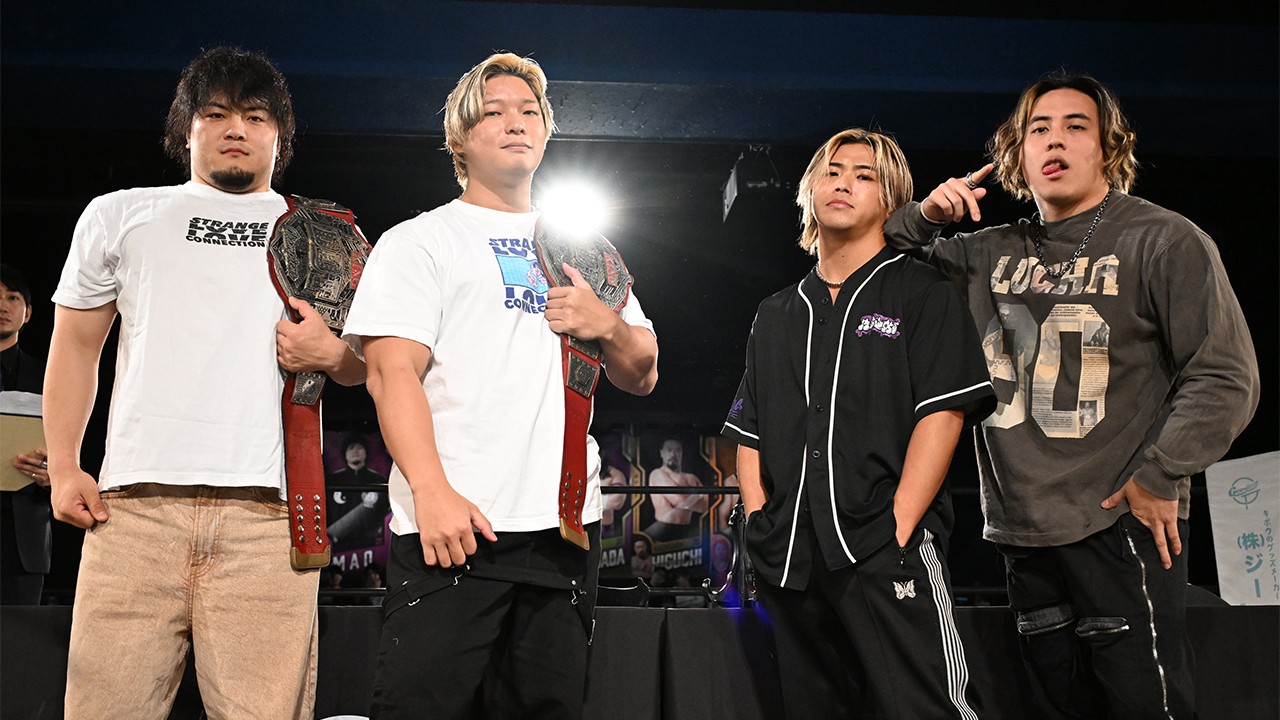 【公開調印式】F-SWAGとのKO-Dタッグ王座防衛戦に臨むSTRANGE LOVE CONNECTIONは防衛に自信！「DAMNATION T.Aを裏切ったKANONより悪い奴はいない。だから絶対に負けない」（MAO）