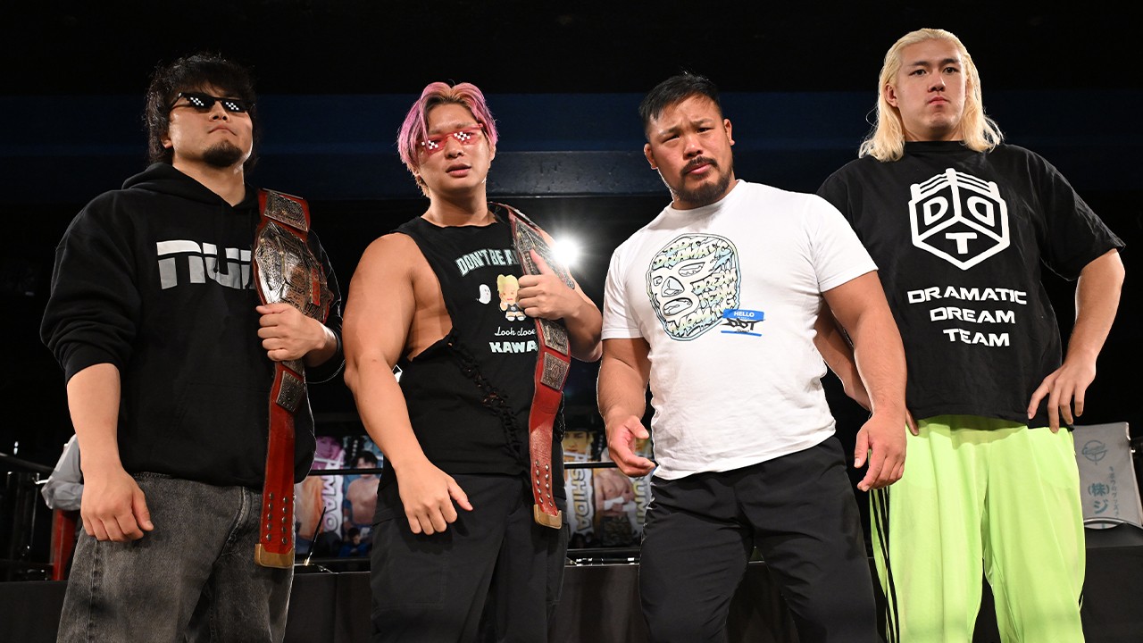 【公開調印式】1・25後楽園でのKO-Dタッグ戦に向け４選手が意気込み！納谷「俺と飯野のタッグの集大成を見せたい」　飯野「俺がMAOから獲るんだよ」 KANON「おまえらにとって魅力的なチャンピオンになって防衛する」　MAO「ベスト・オブMAOで立ち向かって勝ってやる」