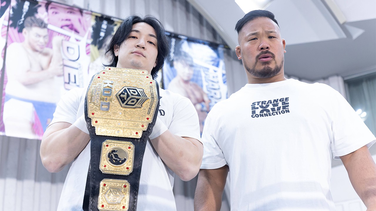 【公開調印式】飯野雄貴が4・15後楽園でのKO-D無差別級王座獲り宣言!「脂がのっている状態で、このベルトを今巻きたい」