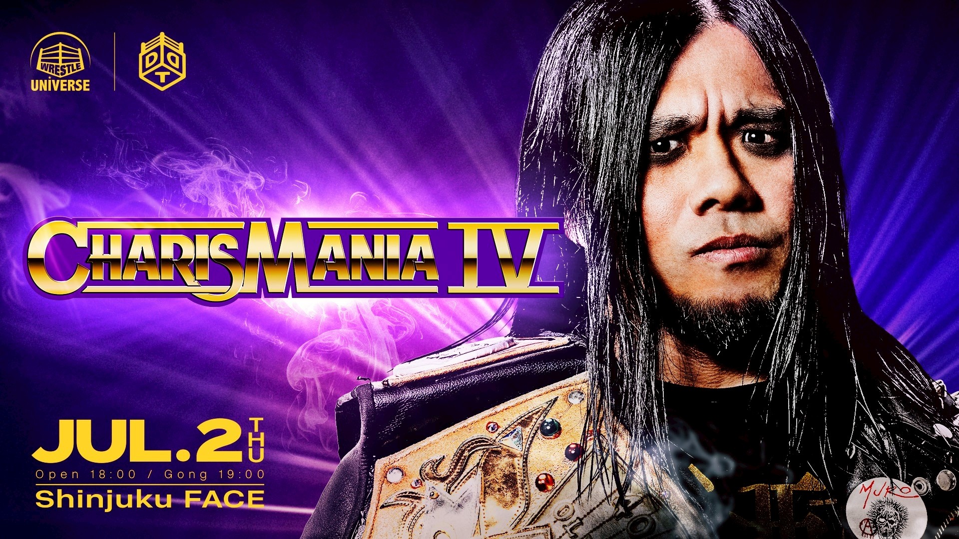 July 2nd CHARISMANIA IV Shinjuku show Details! Main Event, O-40 Title Match: Sasaki vs Ishikawa vs Ishii! Semi-Main, EXTREME Title: Okatani vs Miyamoto! 